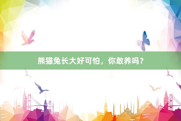熊猫兔长大好可怕，你敢养吗？